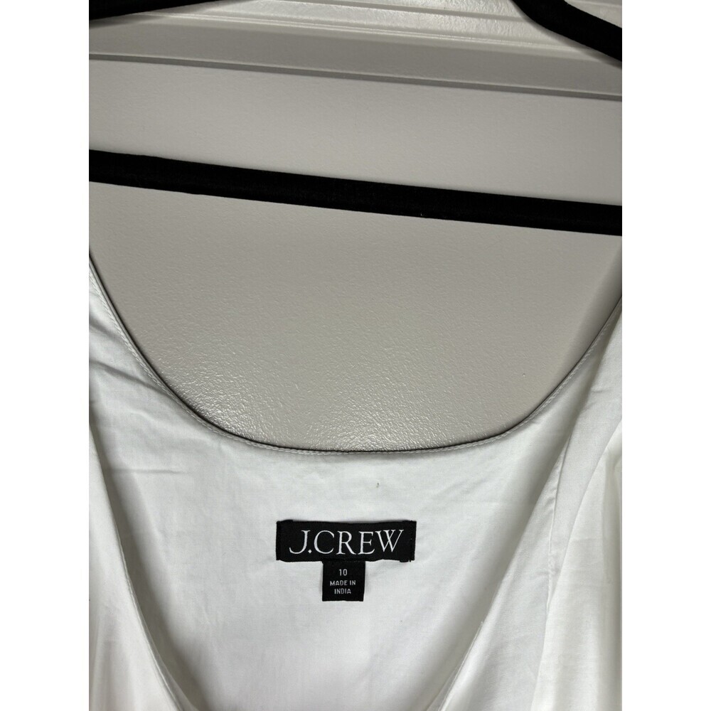 J Crew Fit and Flare Mini Dress with Rickrack Trim in White Size 10 - Picture 4 of 10